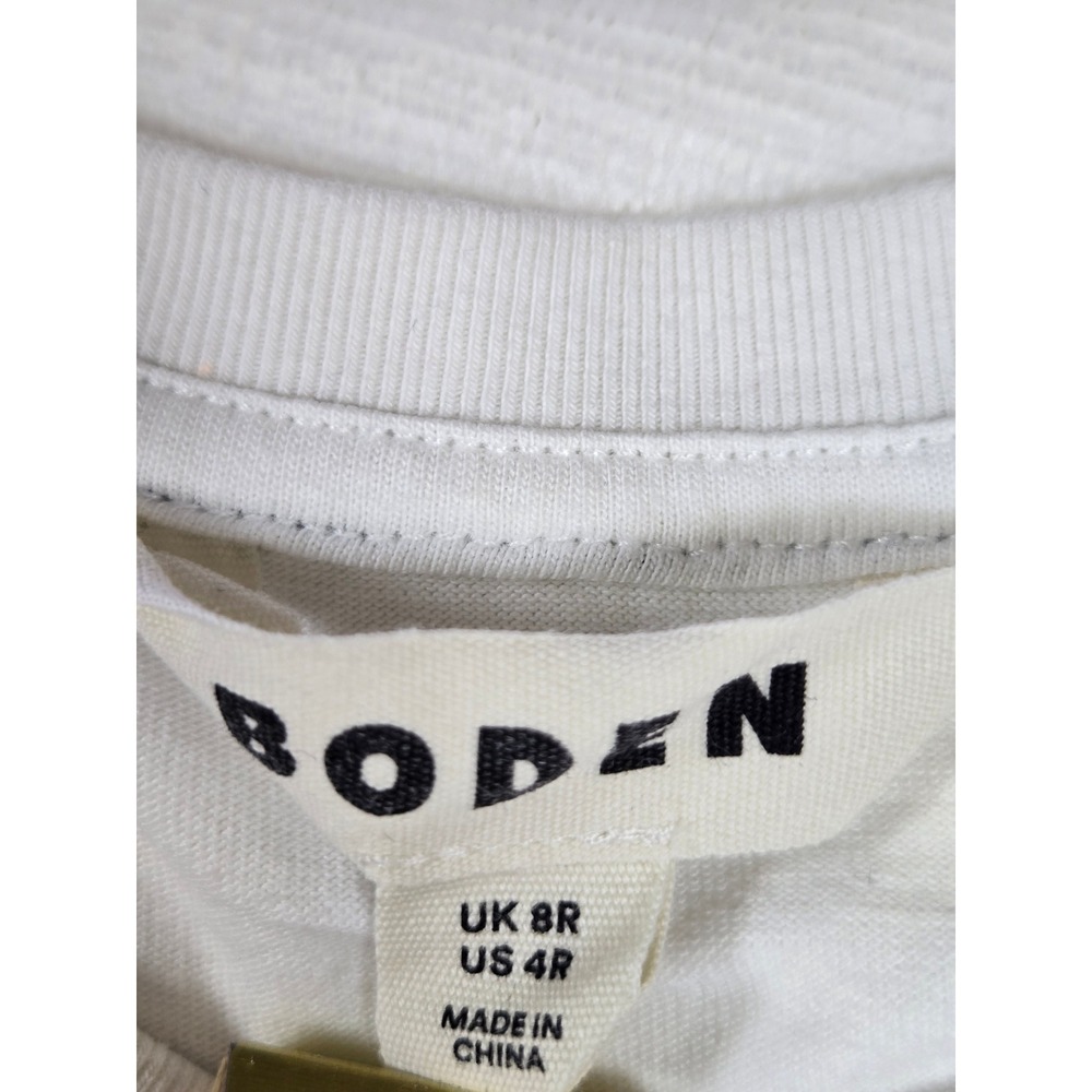 Boden Navy White Striped Cotton T-Shirt Dress US 4R Nautical Coastal - Picture 2 of 7